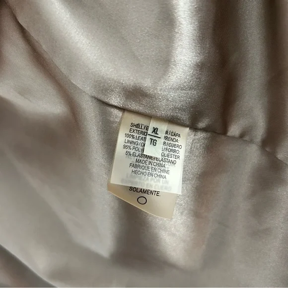 Elie Tahari Re Edition Brown Genuine Leather Blazer Size XL Jacket Soft Buttery - Picture 10 of 10